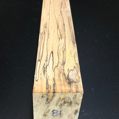 2"x2"x12" KD Spalted Hard Maple Wood Spindle Turning Blank (#0081)