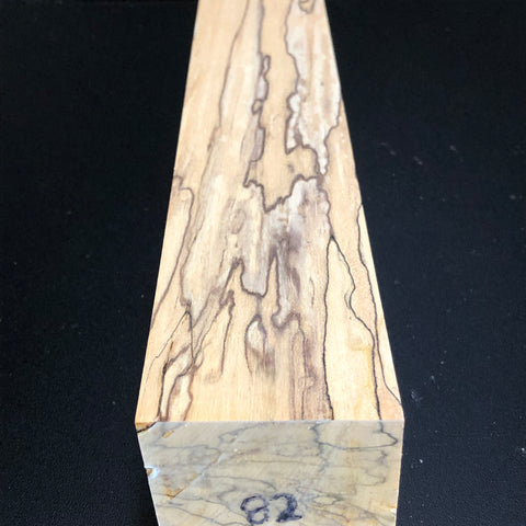 2"x2"x12" KD Spalted Hard Maple Wood Spindle Turning Blank (#0082)