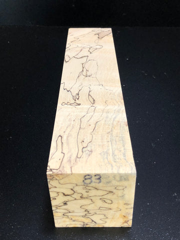 2"x2"x12" KD Spalted Hard Maple Wood Spindle Turning Blank (#0083)