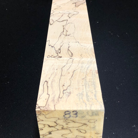 2"x2"x12" KD Spalted Hard Maple Wood Spindle Turning Blank (#0083)