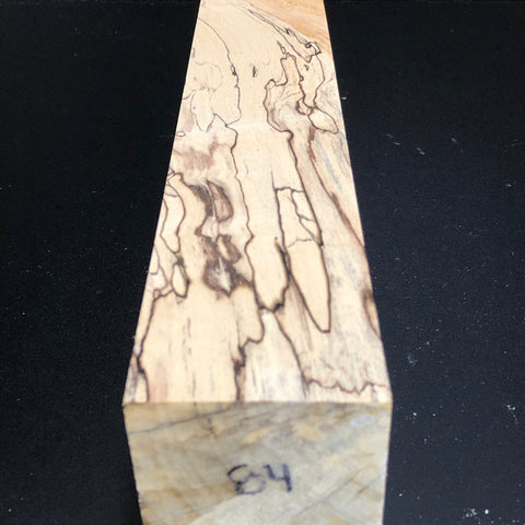 2"x2"x12" KD Spalted Hard Maple Wood Spindle Turning Blank (#0084)
