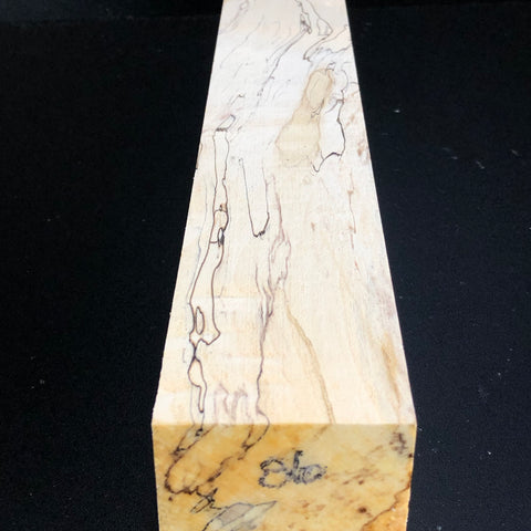 2"x2"x12" KD Spalted Hard Maple Wood Spindle Turning Blank (#0086)