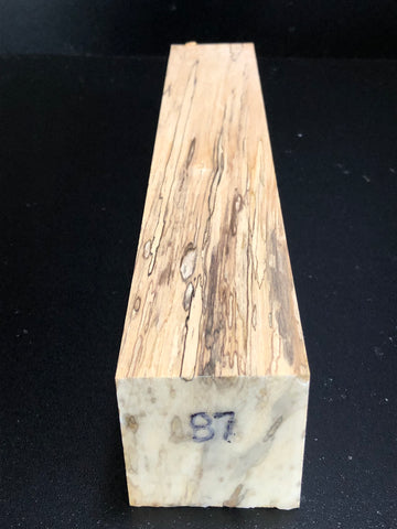 2"x2"x12" KD Spalted Hard Maple Wood Spindle Turning Blank (#0087)