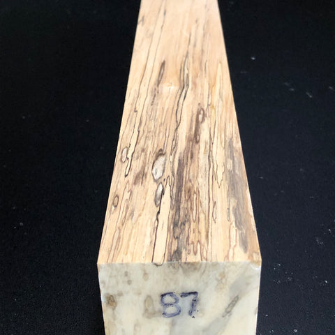 2"x2"x12" KD Spalted Hard Maple Wood Spindle Turning Blank (#0087)
