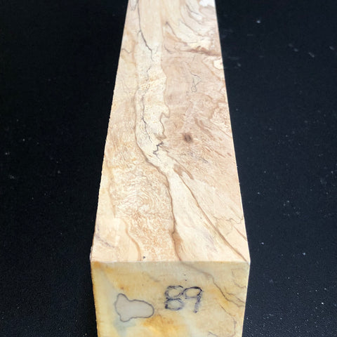 2"x2"x12" KD Spalted Hard Maple Wood Spindle Turning Blank (#0089)