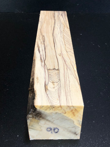 2"x2"x12" KD Spalted Hard Maple Wood Spindle Turning Blank (#0090)