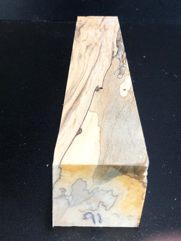 2"x2"x12" KD Spalted Hard Maple Wood Spindle Turning Blank (#0091)