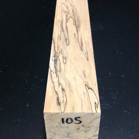 2"x2"x12" KD Spalted Hard Maple Wood Spindle Turning Blank (#00105)