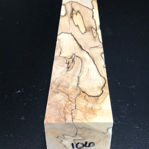 2"x2"x12" KD Spalted Hard Maple Wood Spindle Turning Blank (#00106)