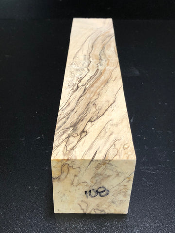 2"x2"x12" KD Spalted Hard Maple Wood Spindle Turning Blank (#00108)