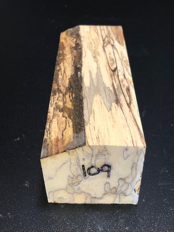 2"x2"x6" KD Spalted Hard Maple Wood Spindle Turning Blank (#00109)