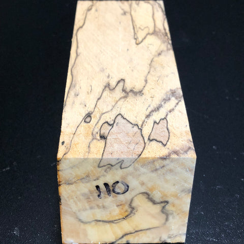 2"x2"x6" KD Spalted Hard Maple Wood Spindle Turning Blank (#00110)