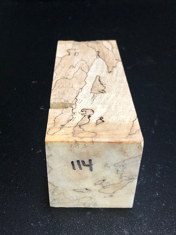 2"x2"x6" KD Spalted Hard Maple Wood Spindle Turning Blank (#00114)