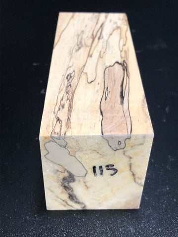 2"x2"x6" KD Spalted Hard Maple Wood Spindle Turning Blank (#00115)