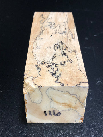 2"x2"x6" KD Spalted Hard Maple Wood Spindle Turning Blank (#00116)