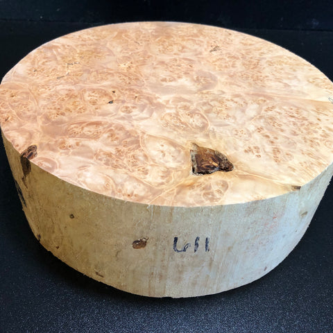 10"x3" KD Maple Burl Wood Bowl Turning Blank (#00611)
