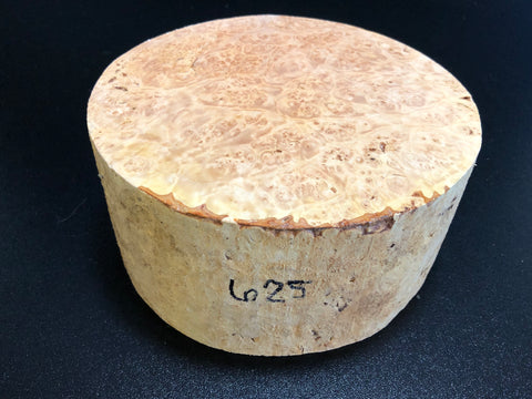 7"x3" KD Maple Burl Wood Bowl Turning Blank (#00625)