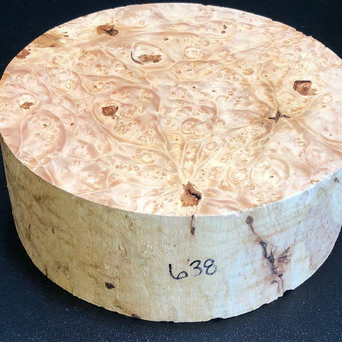 9x3.5 KD Maple Burl Wood Bowl Turning Blank (#00638)