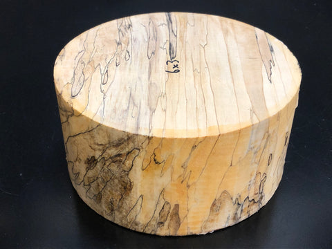 6"x3" KD Spalted Hard Maple Wood Bowl Turning Blank (#0089)
