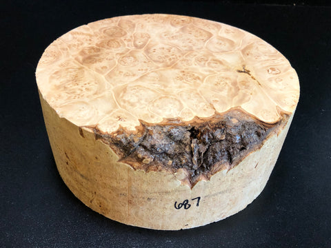 8x3.5 KD Maple Burl Wood Bowl Turning Blank (#00687)