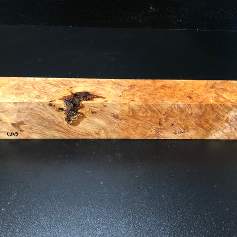 2.5x2.5x16 KD Maple Burl Wood Spindle Turning Blank (#00693)