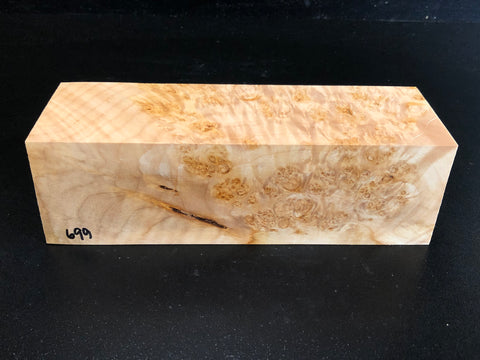 3"x3"x9" KD Maple Burl Wood Spindle Turning Blank (#00699)
