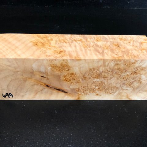 3"x3"x9" KD Maple Burl Wood Spindle Turning Blank (#00699)