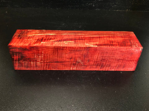 3"x3"x12" KD STABILIZED DYED Curly Maple Wood Spindle Turning Blank (#004)