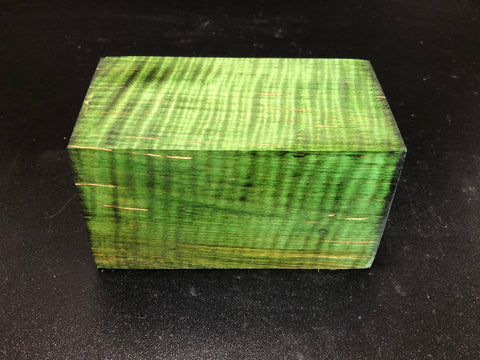 3"x3"x5" KD STABILIZED DYED Curly Maple Wood Spindle Turning Blank (#005)