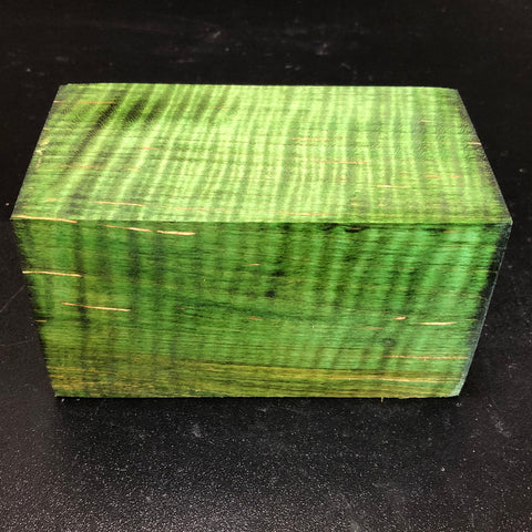 3"x3"x5" KD STABILIZED DYED Curly Maple Wood Spindle Turning Blank (#005)