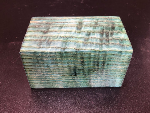3"x3"x5" KD STABILIZED DYED Curly Ash Wood Spindle Turning Blank (#006)