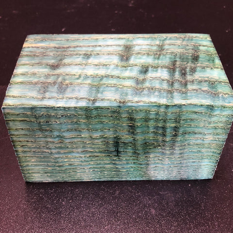 3"x3"x5" KD STABILIZED DYED Curly Ash Wood Spindle Turning Blank (#006)