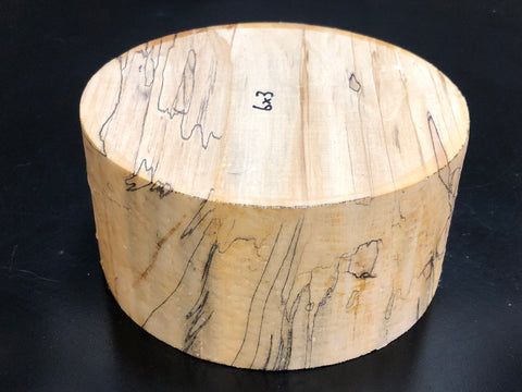 6"x3" KD Spalted Hard Maple Wood Bowl Turning Blank (#0095)
