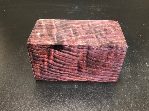 3"x3"x5" KD STABILIZED DYED Curly Ash Wood Spindle Turning Blank (#007)