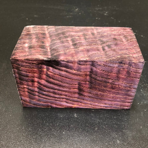 3"x3"x5" KD STABILIZED DYED Curly Ash Wood Spindle Turning Blank (#007)