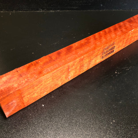 2"x2"x18" KD Figured Bloodwood Spindle Turning Blank (#0034)