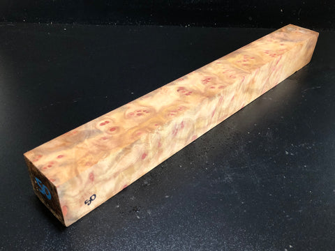 2"x2"x19" Camphor Burl Wood Turning Spindle Blank (#0050)