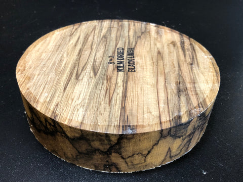 8"x2" KD Exhibition Grade Black Limba Wood Bowl Turning Blank (#0064)