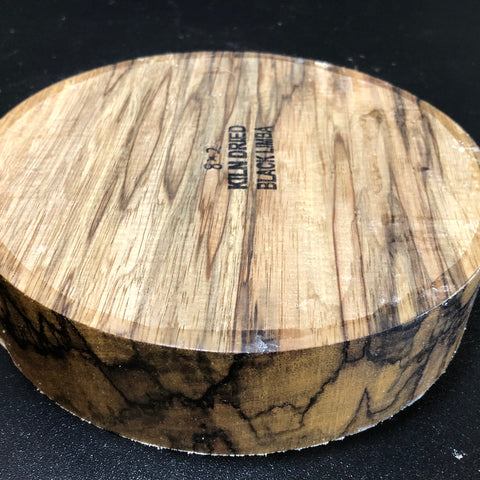 8"x2" KD Exhibition Grade Black Limba Wood Bowl Turning Blank (#0064)