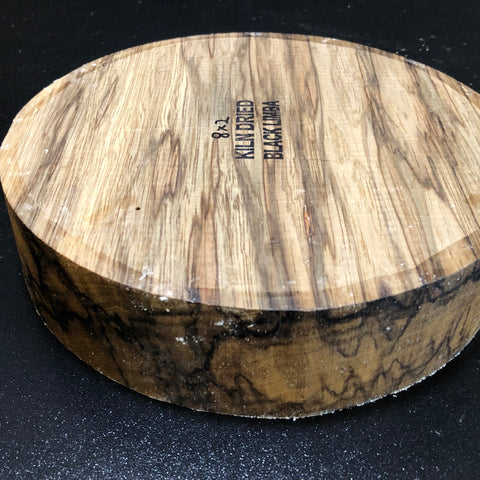 8"x2" KD Exhibition Grade Black Limba Wood Bowl Turning Blank (#0065)