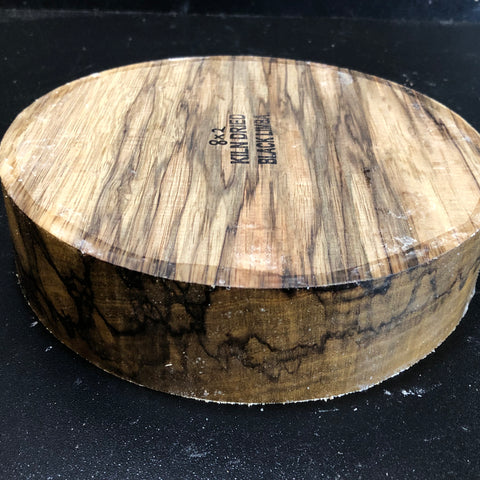 8"x2" KD Exhibition Grade Black Limba Wood Bowl Turning Blank (#0067)
