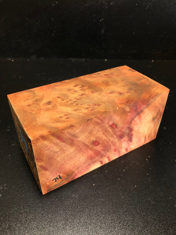 3.75"x3.75"x7.5" Camphor Burl Wood Turning Spindle Blank (#0074)
