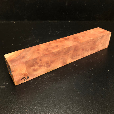 2"x2"x12" Camphor Burl Wood Turning Spindle Blank (#0076)