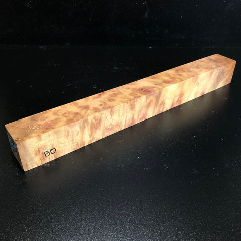 1.75"x1.75"x16" Camphor Burl Wood Turning Spindle Blank (#0080)