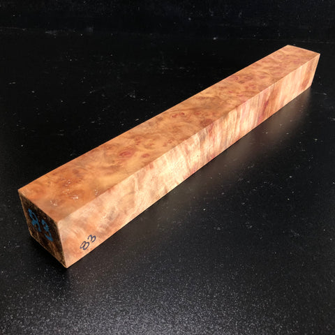 1.75"x1.75"x16" Camphor Burl Wood Turning Spindle Blank (#0083)