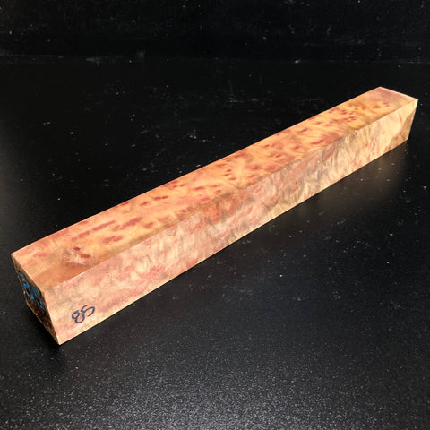 1.5"x1.5"x14.5" Camphor Burl Wood Turning Spindle Blank (#0085)