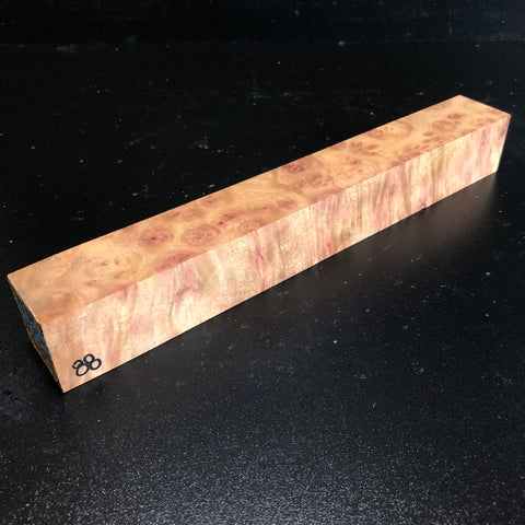 1.5"x1.5"x11.75" Camphor Burl Wood Turning Spindle Blank (#0088)