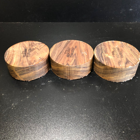 5"x2" KD Exhibition Grade Curupau (3 pcs) Wood Turning Blanks (#0096)