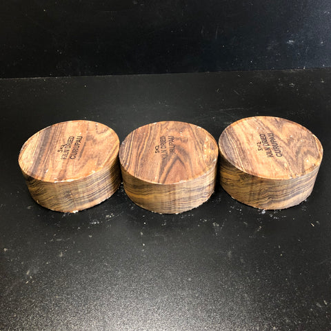 5"x2" KD Exhibition Grade Curupau (3 pcs) Wood Turning Blanks (#0097)