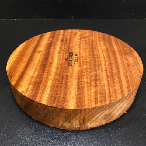 10"x2" KD Figured Etimoe Wood Turning Blank (#00108)